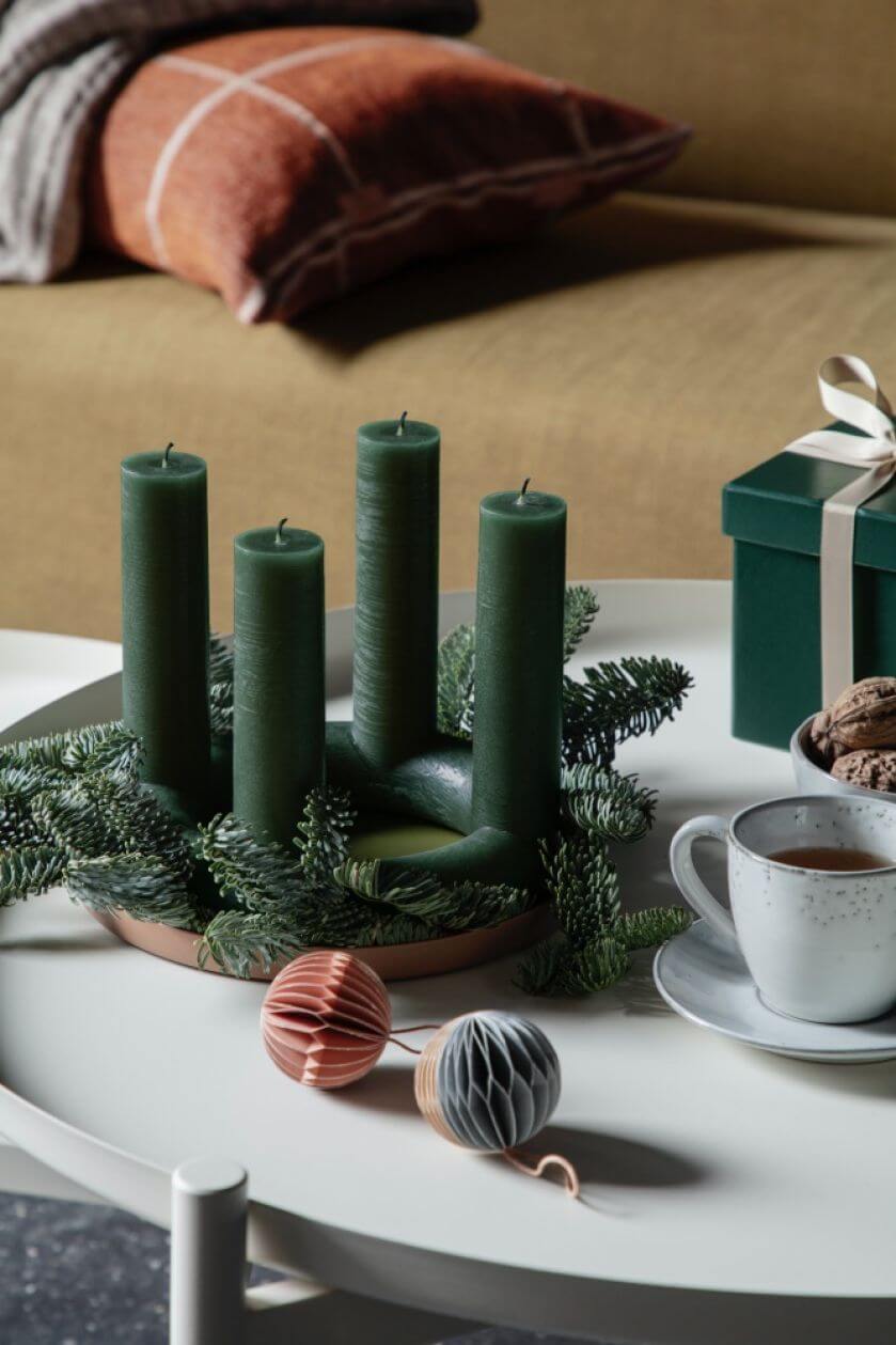 zielone ozdoby świąteczne do domu