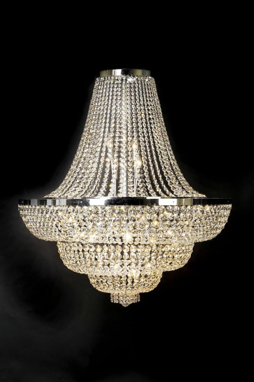 żyrandol do salonu z kryształkami