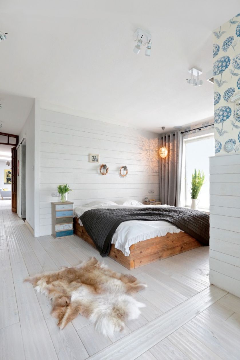 sypialnia w stylu skandynawskim