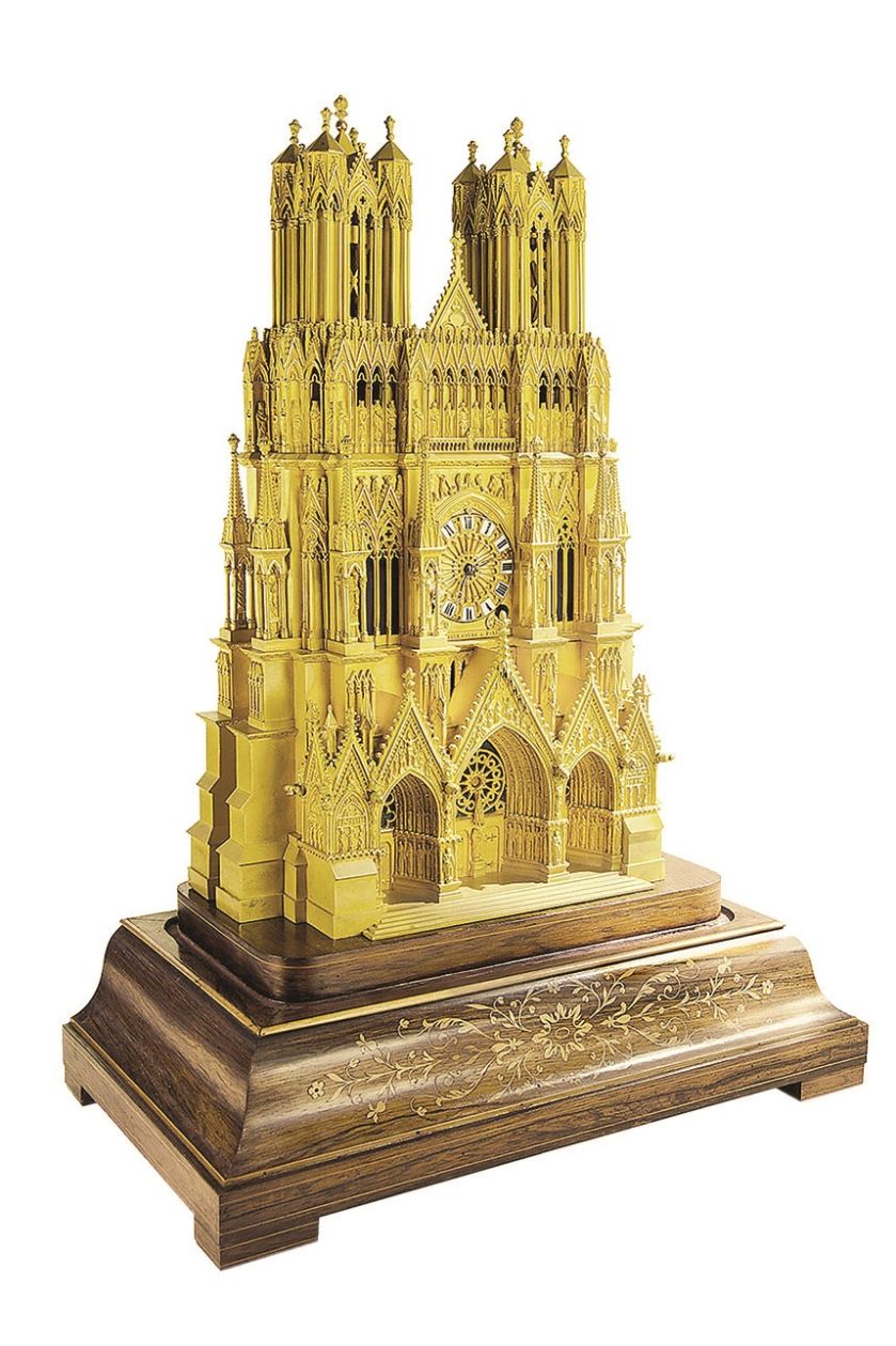 Złocona kopia katedry w Reims, XIX w.