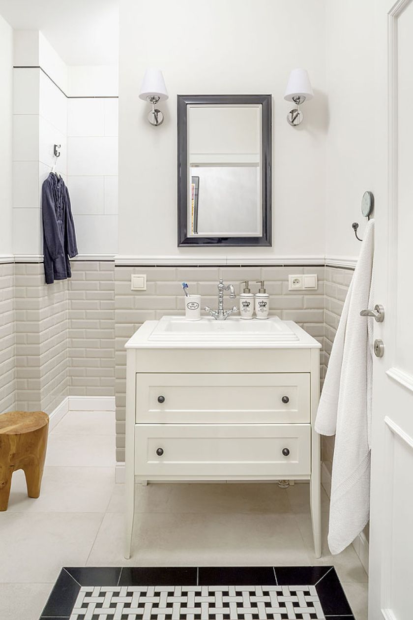 Klasyczne wnętrza w domu malowanym pastelami