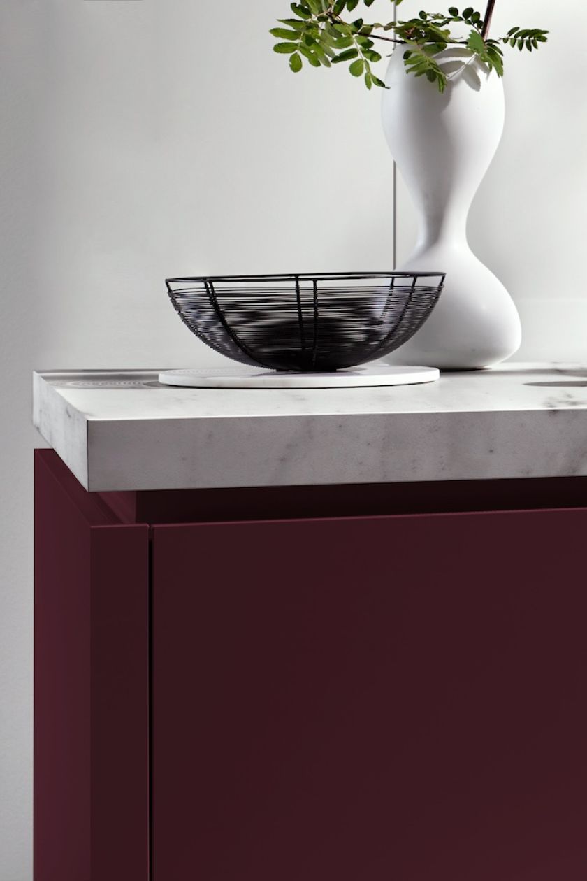 bordowe fronty kuchenne