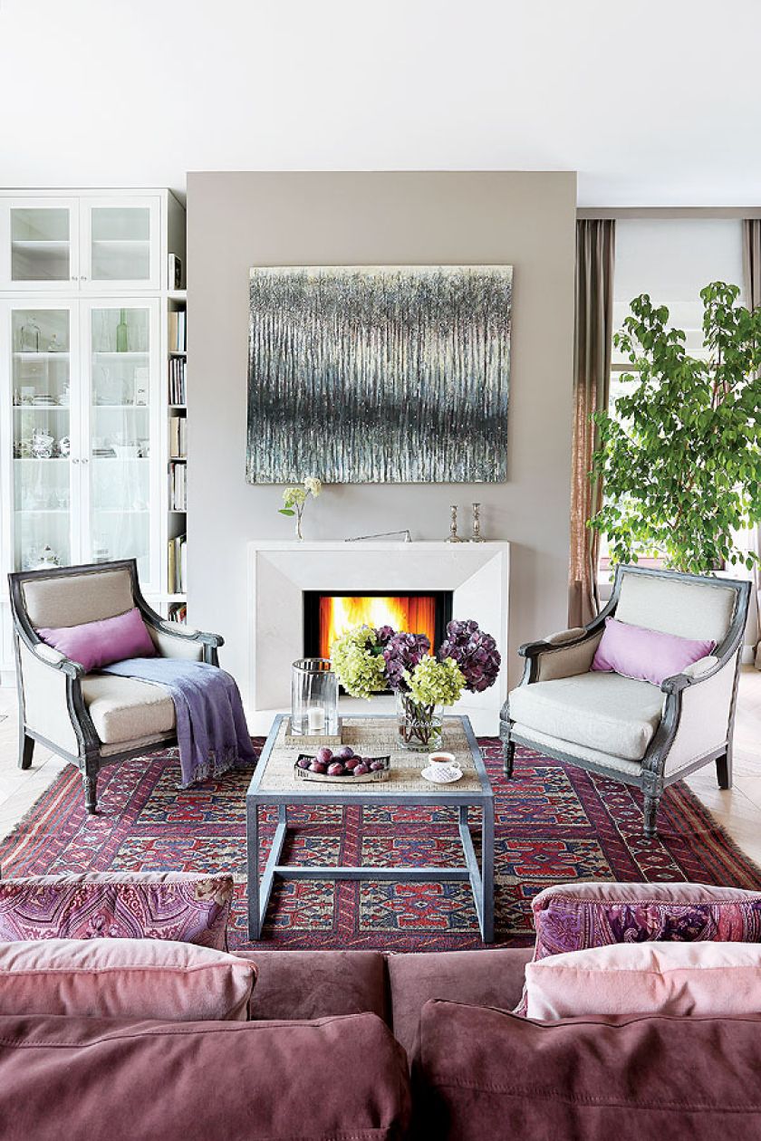 różowy salon w stylu francuskim