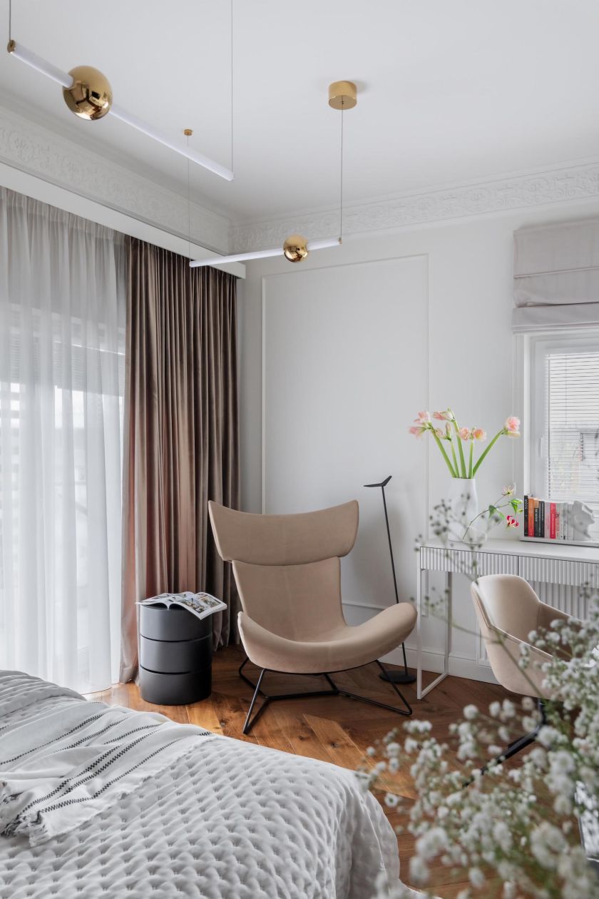 nowoczesna sypialnia w stylu francuskim