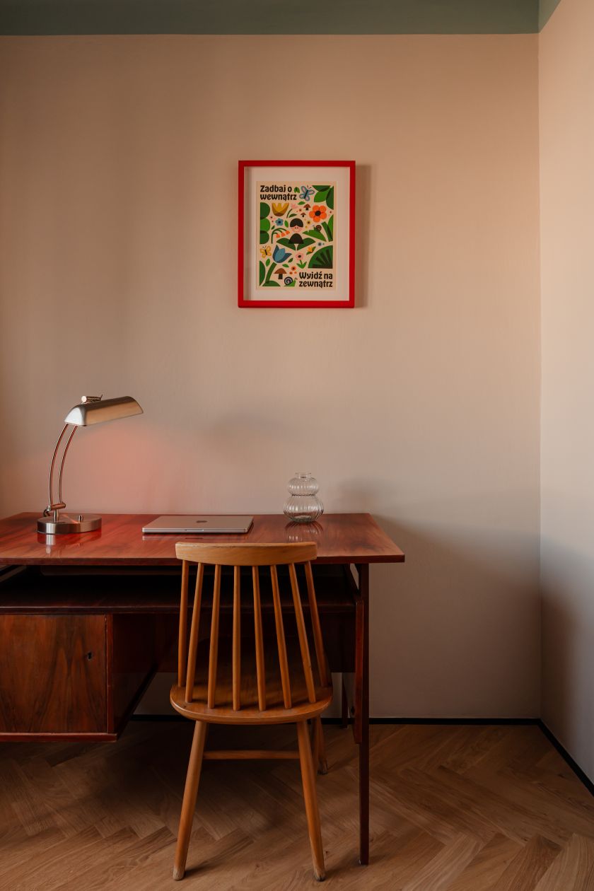 vintage i nowoczesny design w małym mieszkaniu