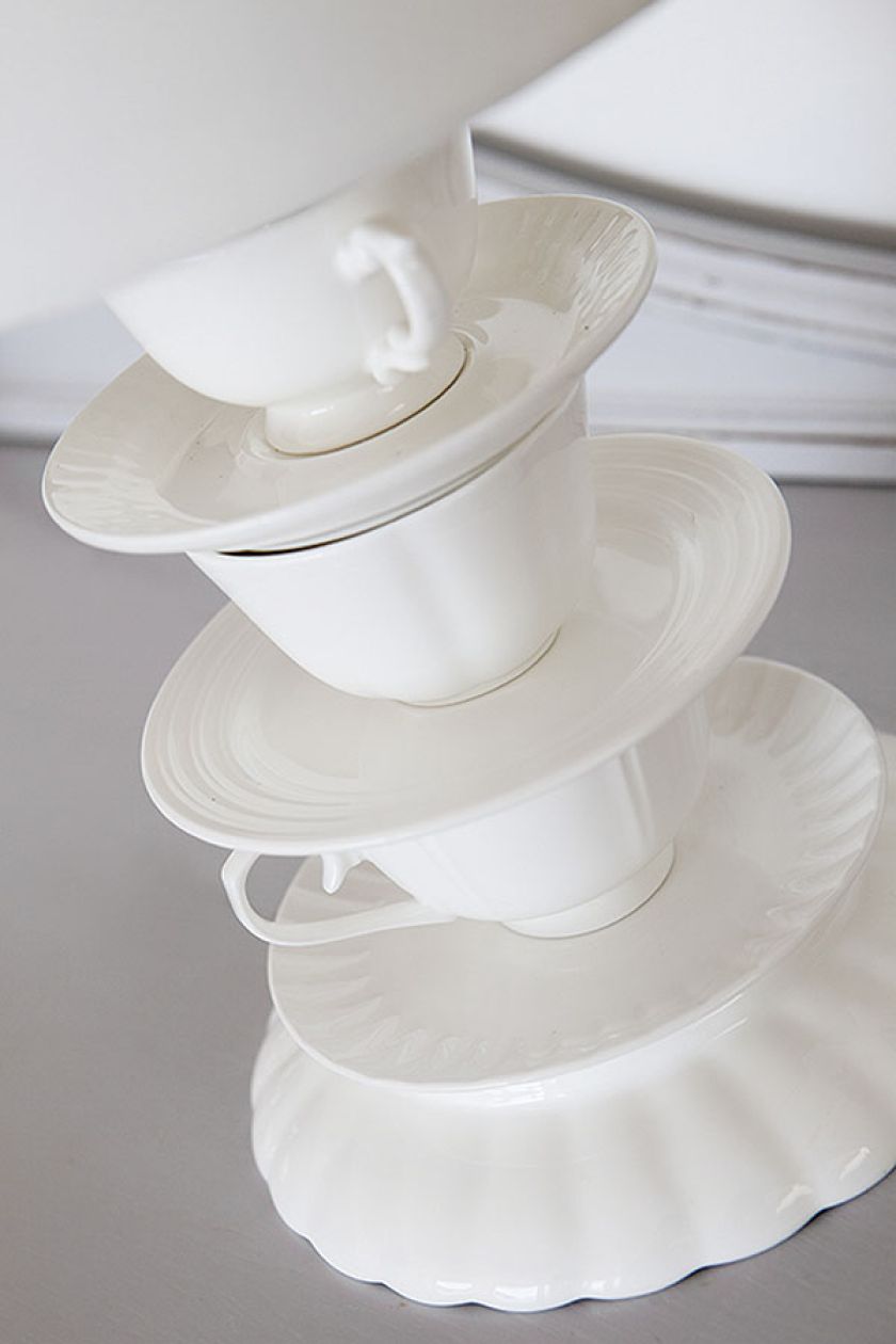 Porcelanowe filiżanki. Willa w stylu marynistycznym