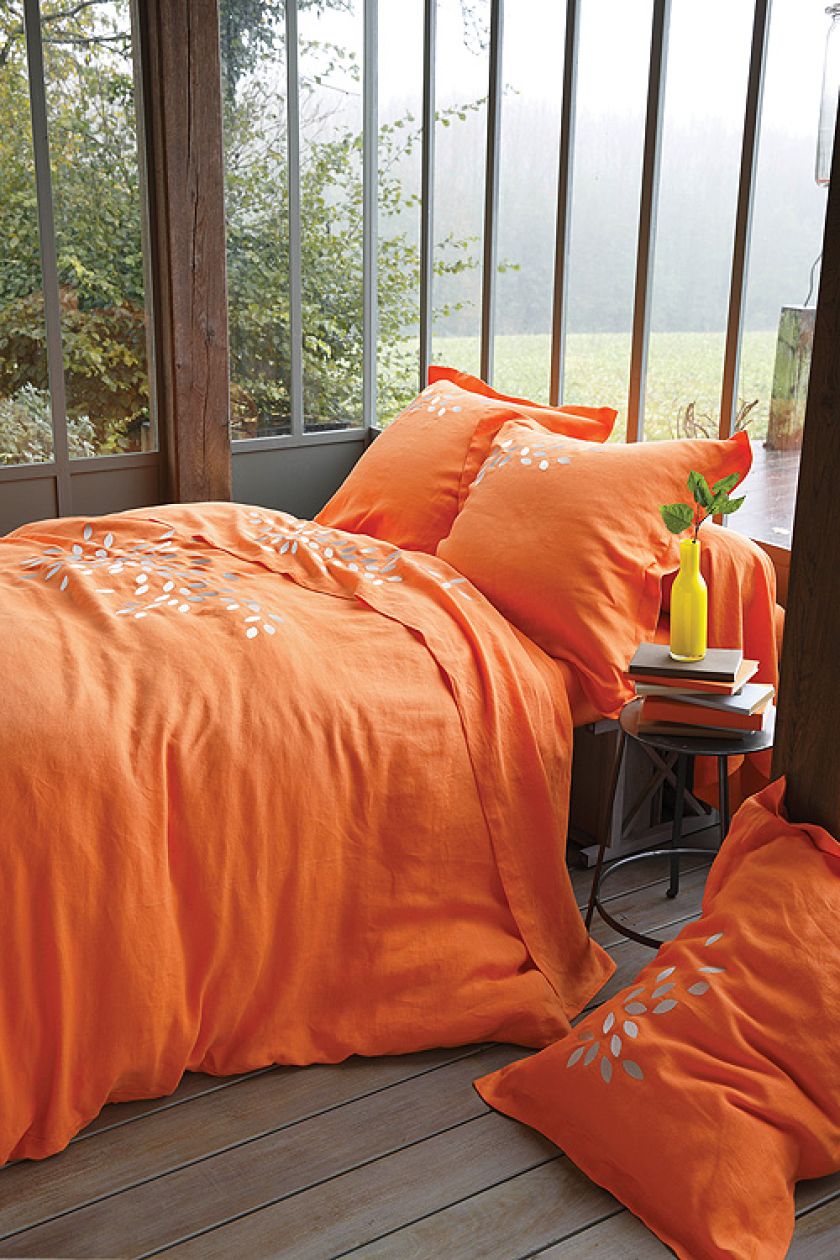 Pościel Jeu d’ombres z lnu zmiękczanego i uszlachetnianego tradycyjną metodą stone washed, poszewki: na poduszkę, 160