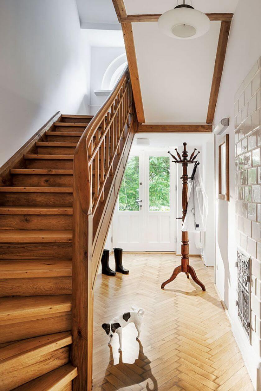 rustykalny hol przedpokój