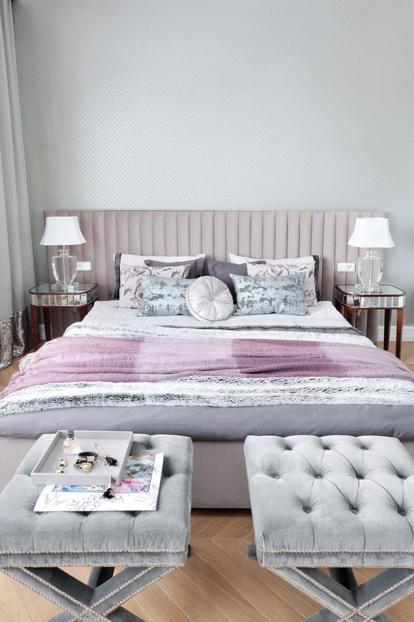 Fot. Aneta Tryczyńska. Szara sypialnia - inspiracje, dodatki, aranżacje