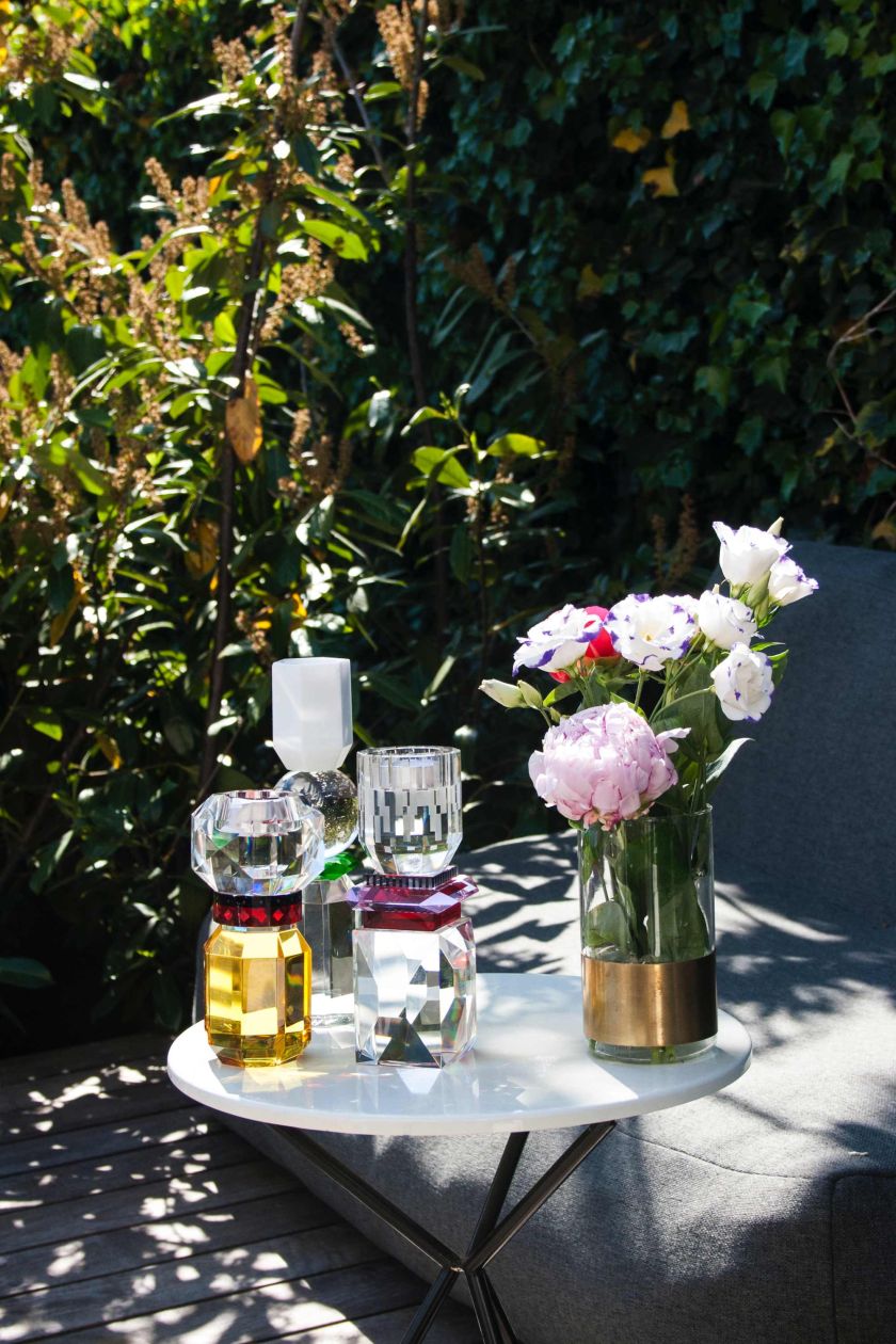 Wazony i świeczniki z ręcznie ciętego kryształu