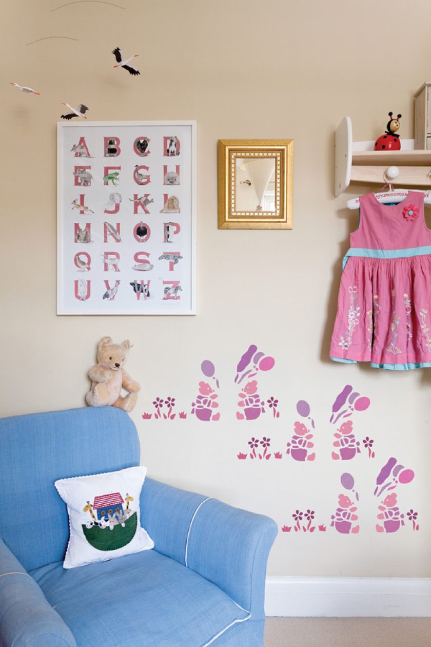 Wzór na ścianie. Wzór do dziecięcego pokoju