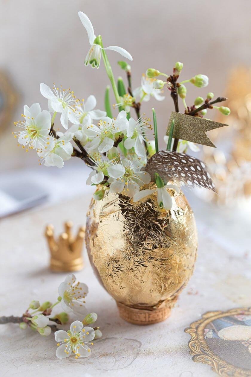 złote pisanki wielkanocne