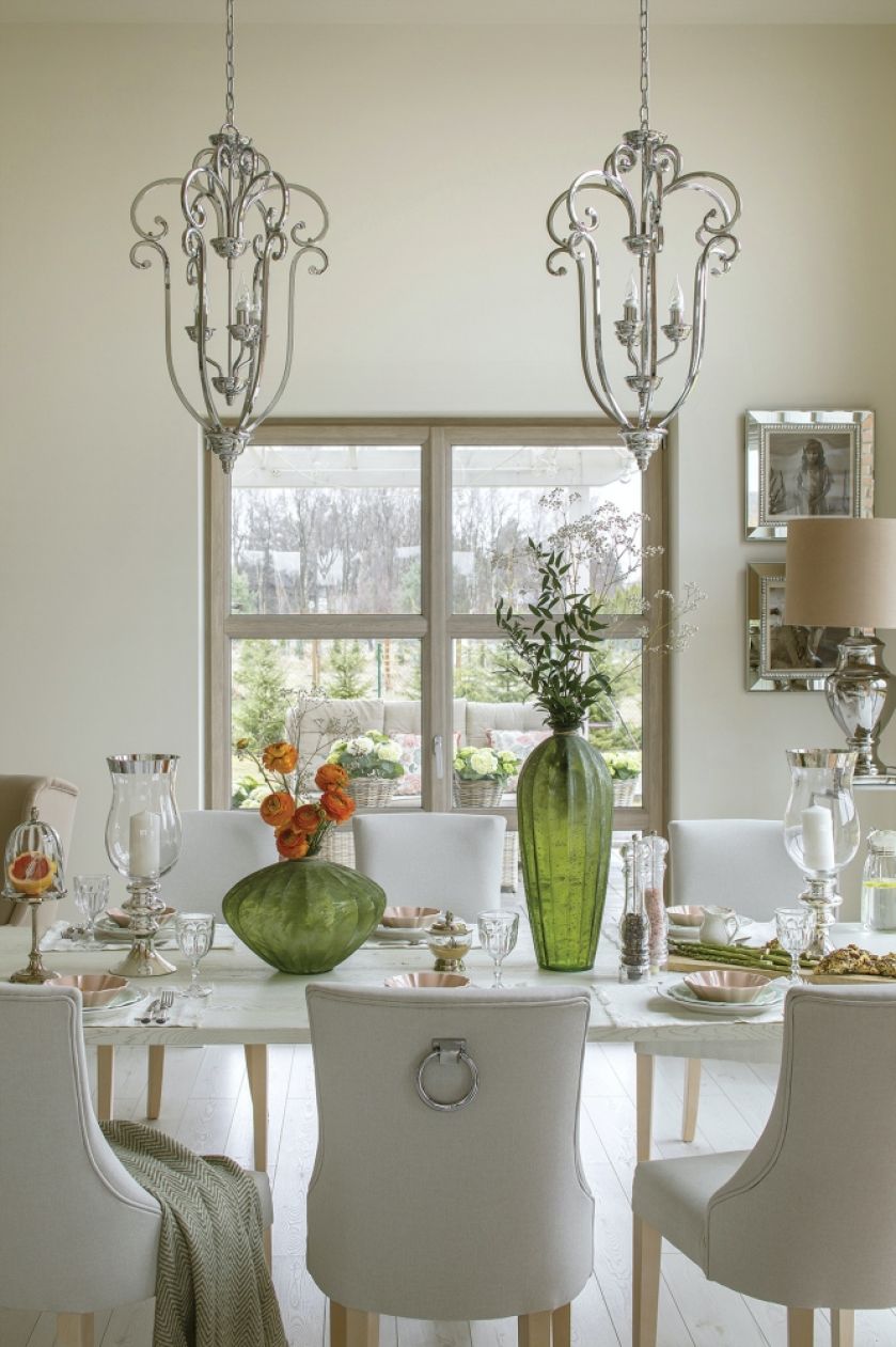 biała jadalnia modern classic