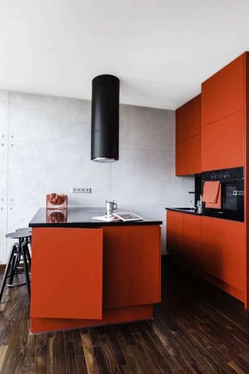 czerwone meble do kuchni