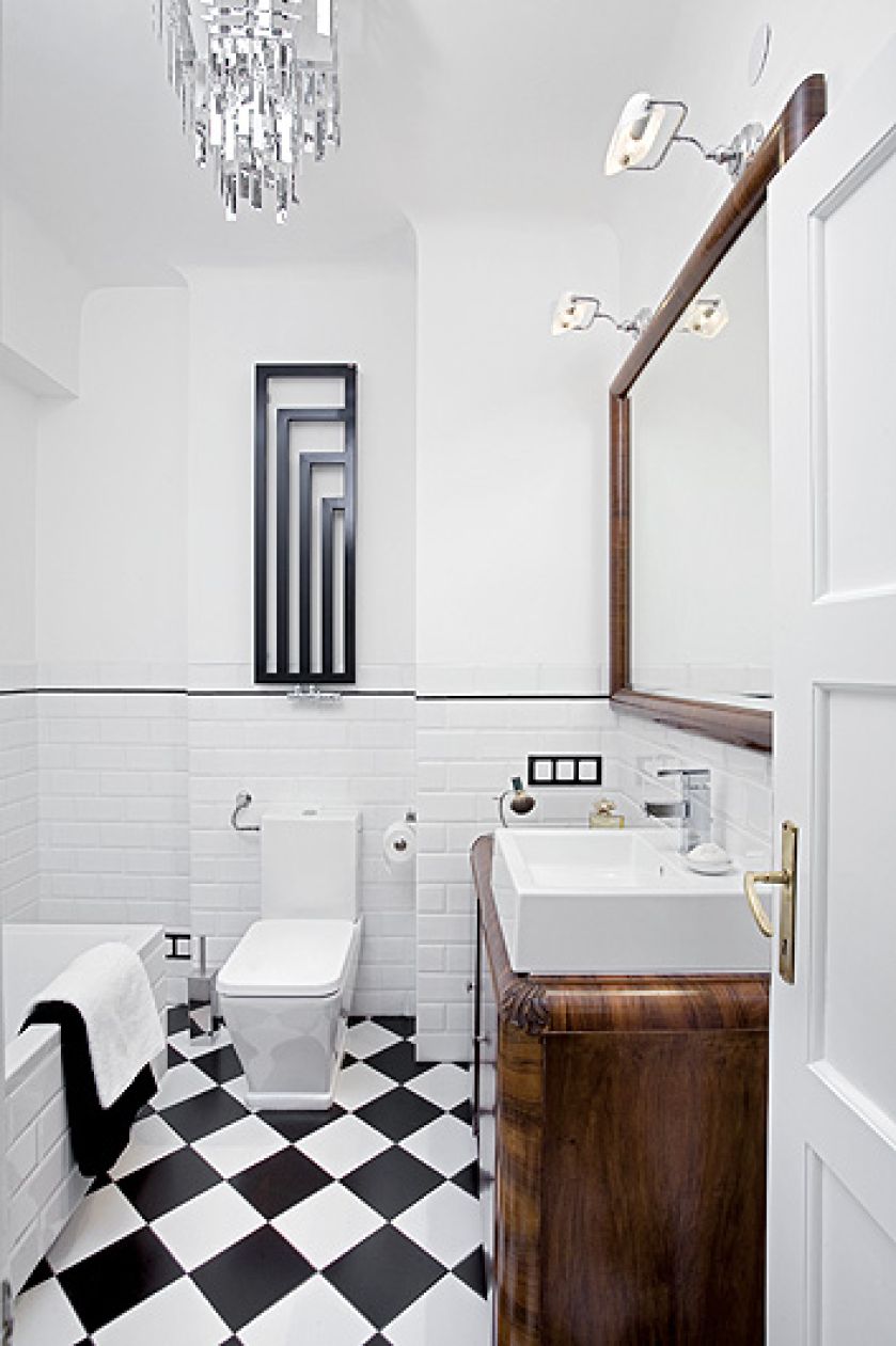 Dodatki dobrane do zabytkowych mebli - grzejnik Angus. Barek art deco - Decoteria.