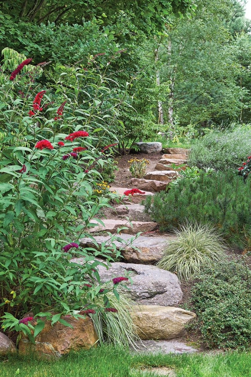 kamienna ścieżka w ogrodzie