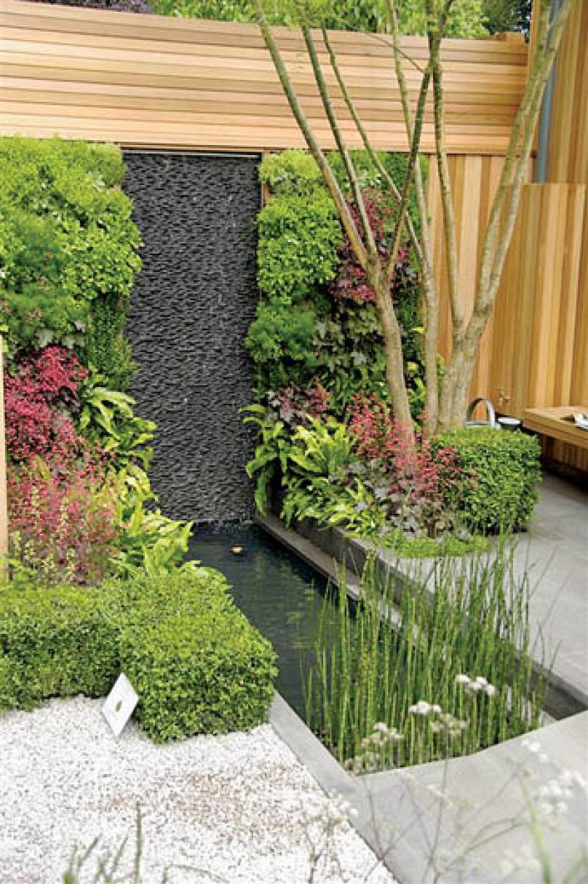 Fontanna Ściana granitowa. CHRONOS. Meble na taras