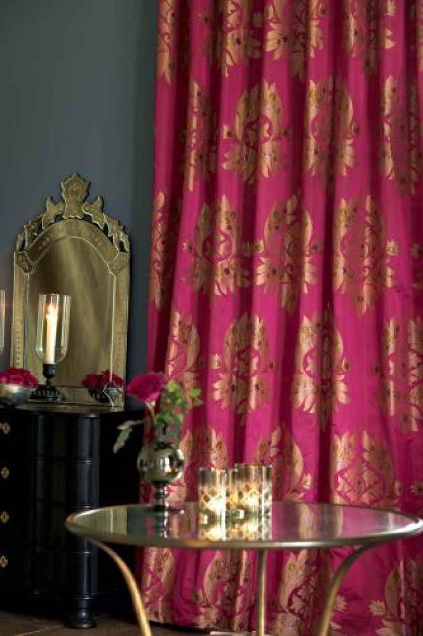 Lniana tkanina Courances, marka Sanderson. GALERIA WNĘTRZE