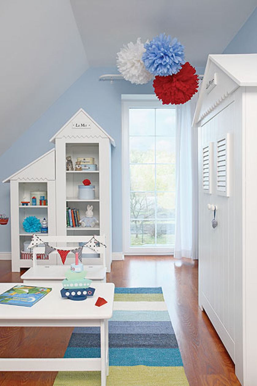 Monika prowadzi pracownię pokoików dziecięcych Groszek . Nić dziwnego, że meblami (Pinio) ze swojego