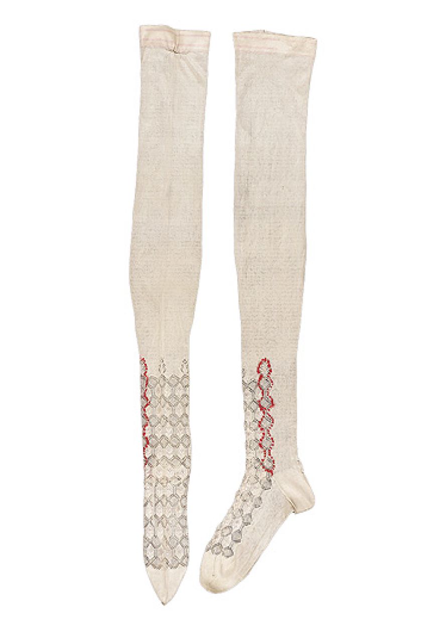 Para pończoch, Francja 1860 r. Museum of Fine Arts, Boston