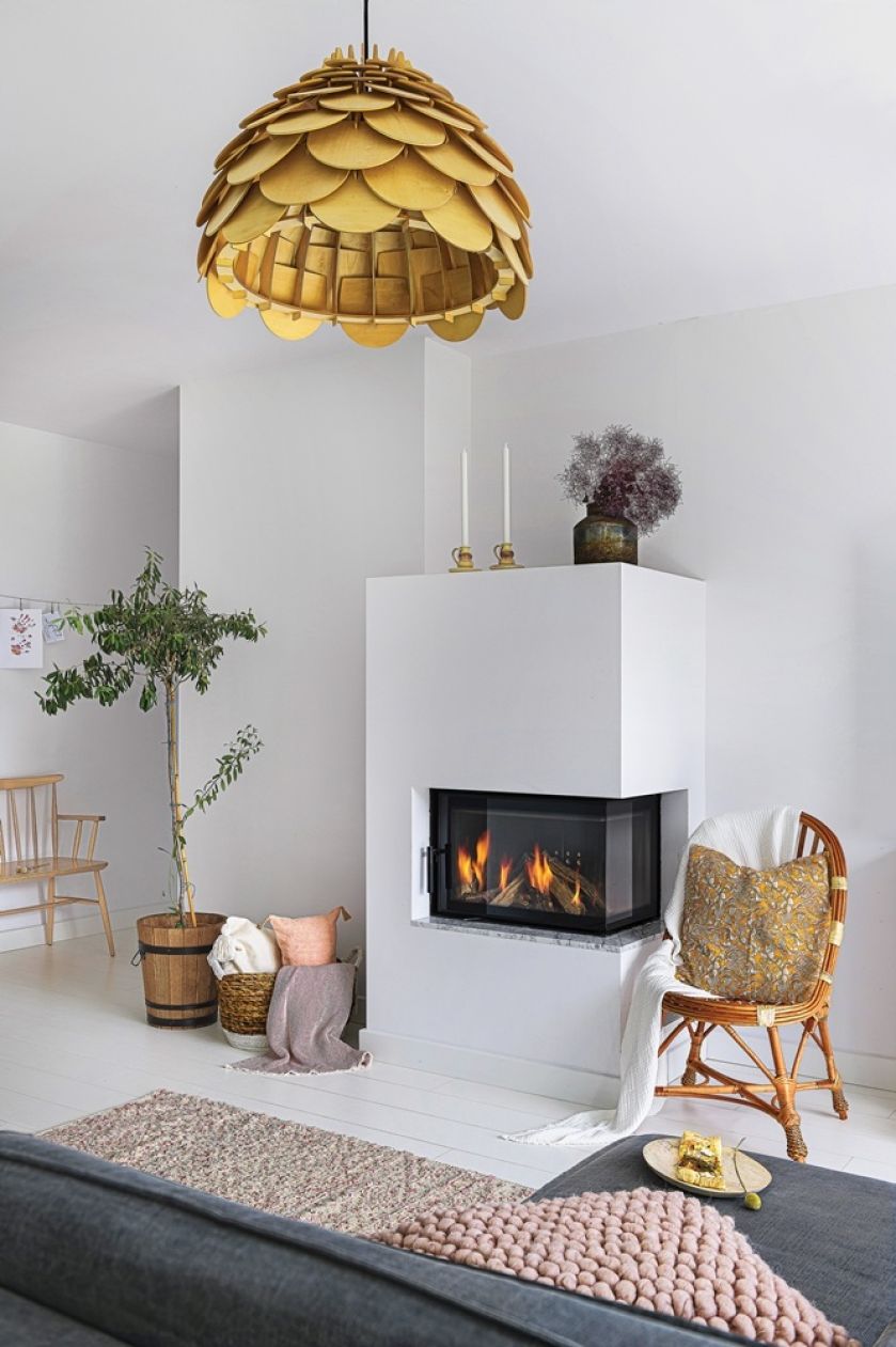 pomysł na kominek w salonie