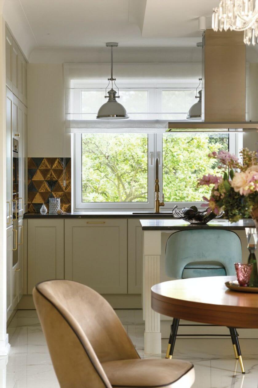 kuchnia otwarta na salon w stylu nowojorskim