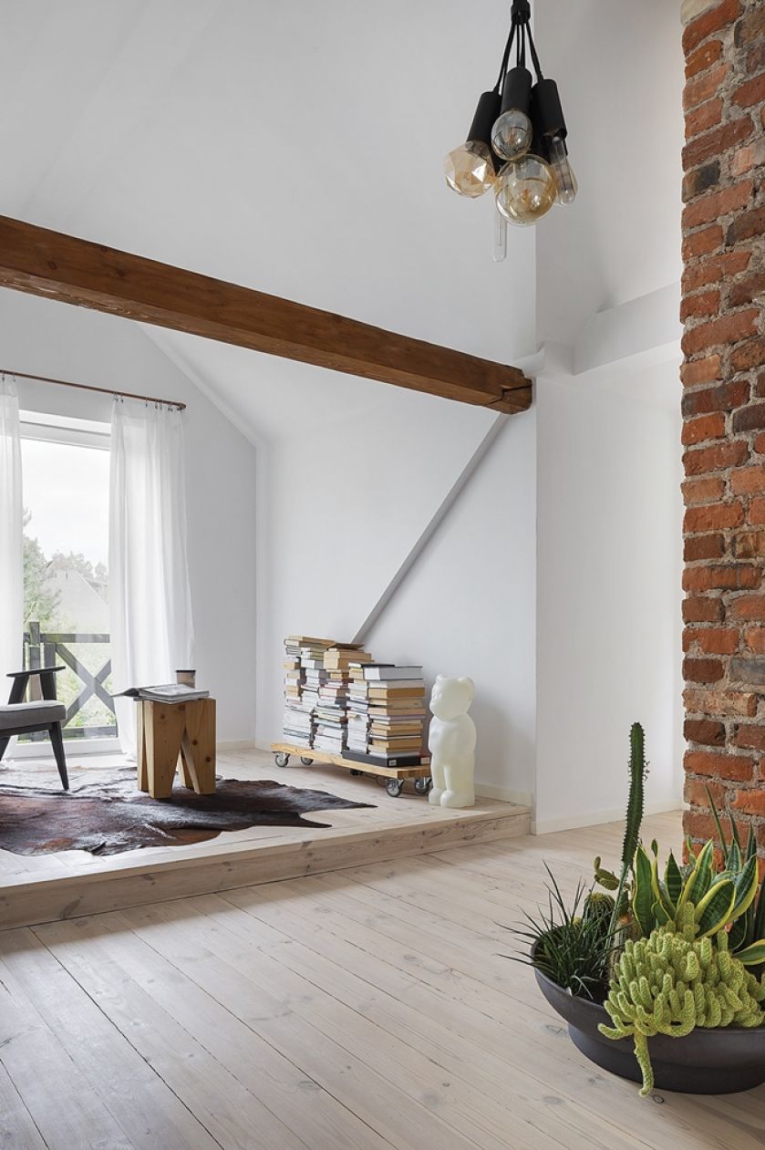 nowoczesne wnętrza w starym domu