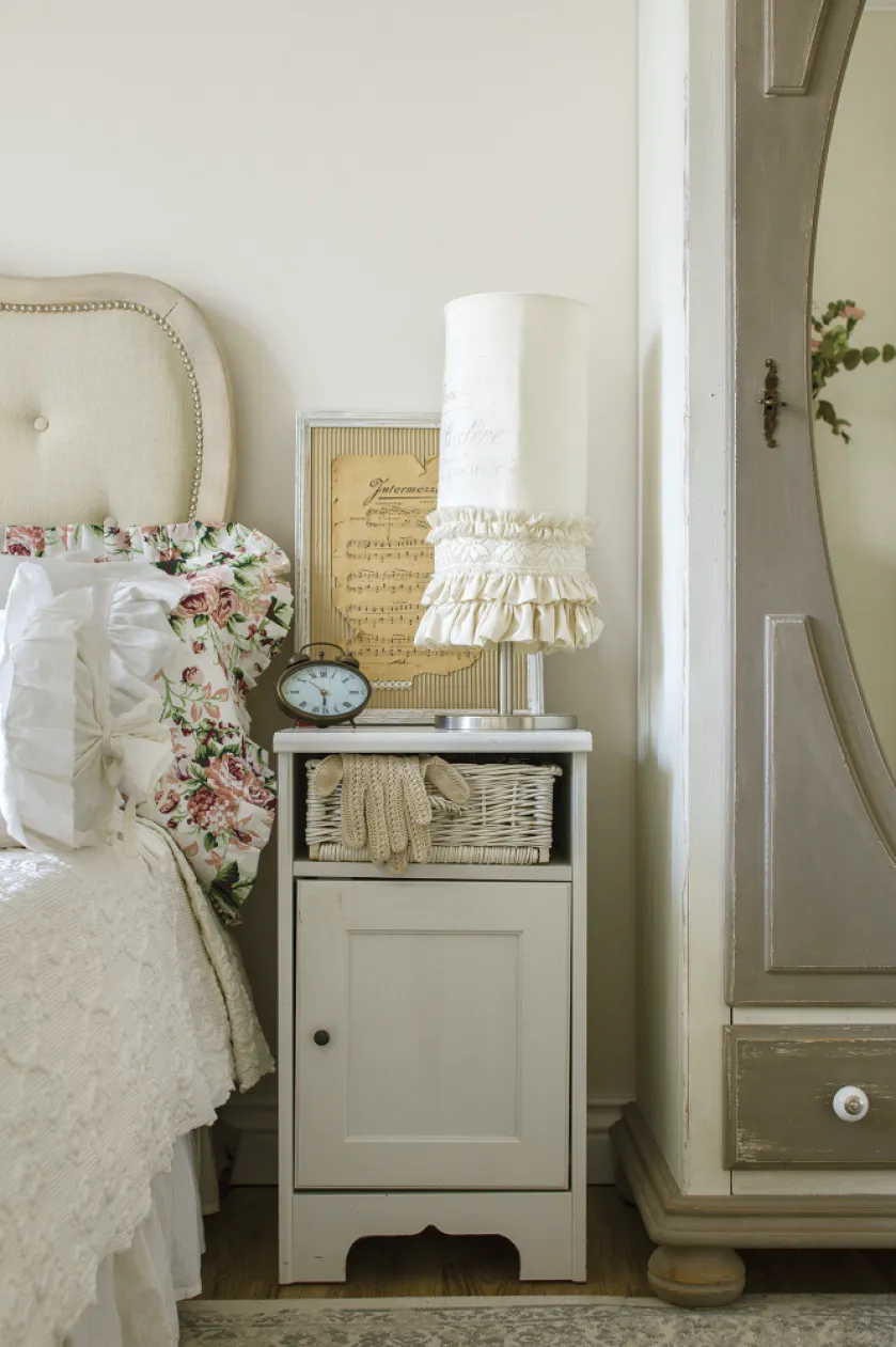 sypialnia dekoracje w stylu shabby chic