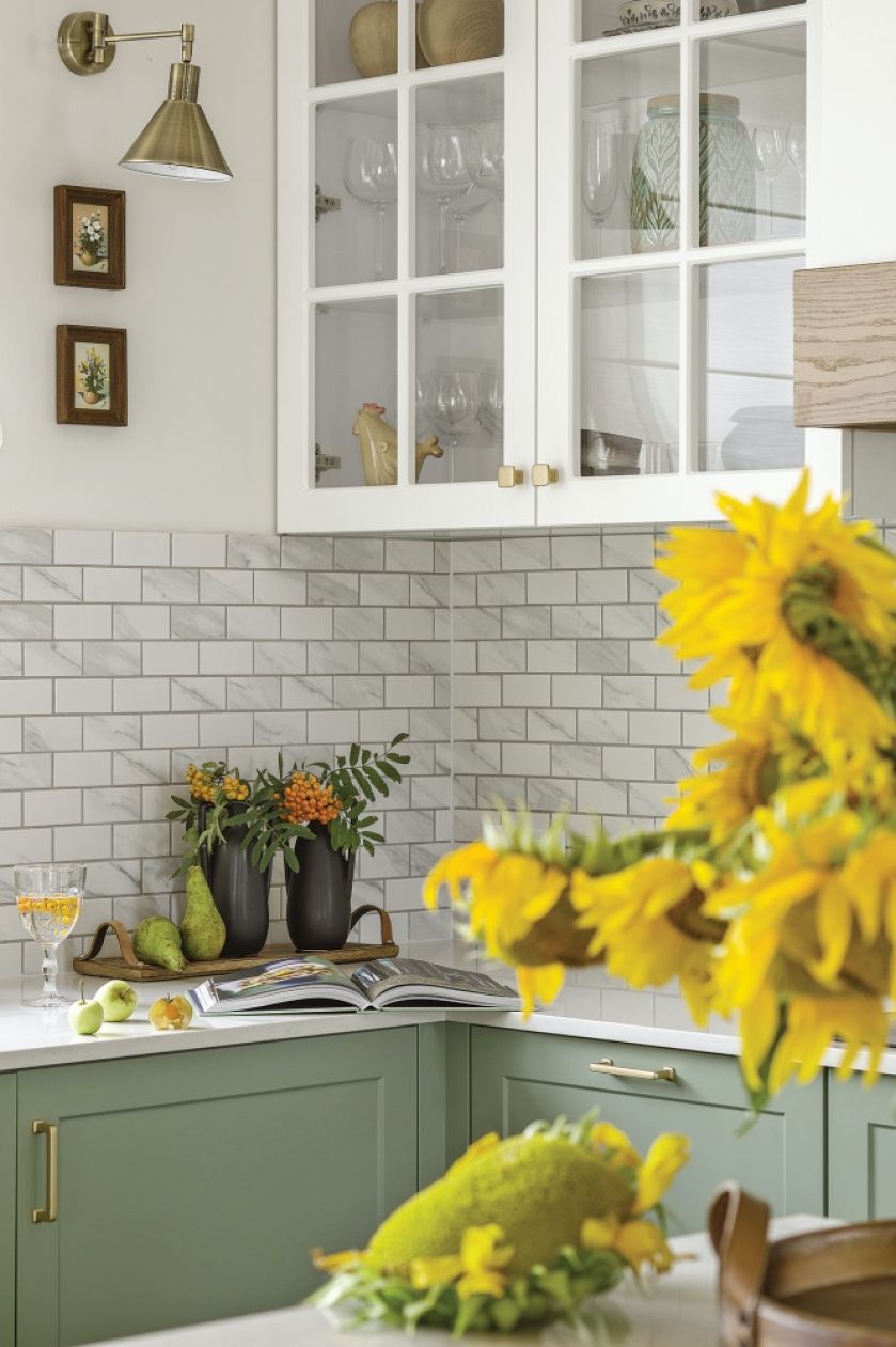 zielono biała kuchnia