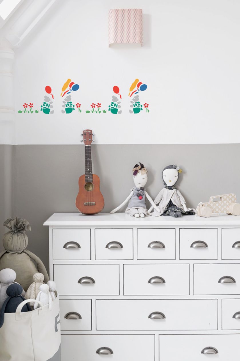 Wzór na ścianie. Wzór do dziecięcego pokoju