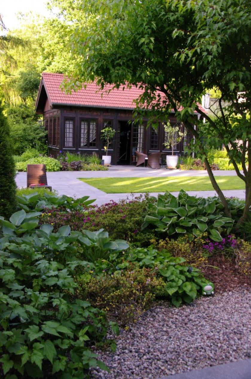 Ogród przy zabytkowej willi w Gdańsku