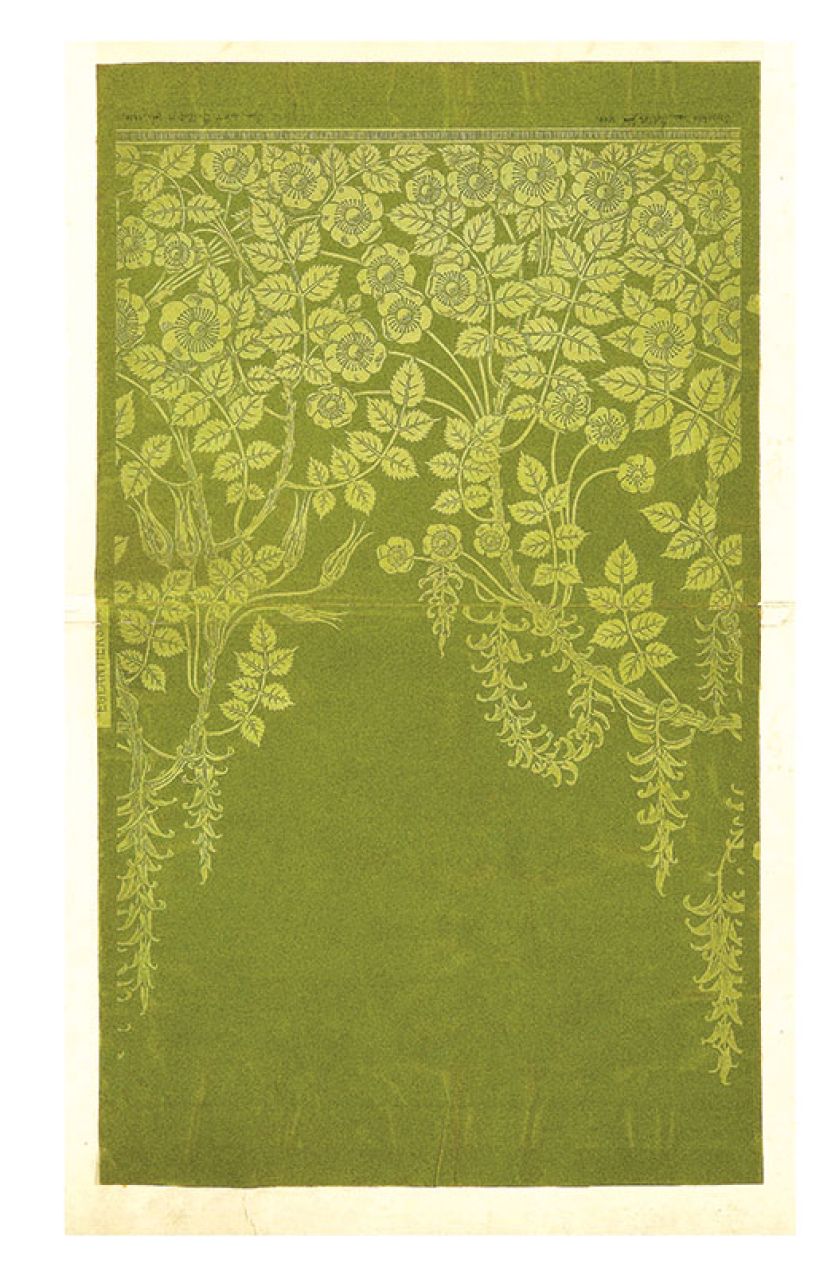 Z motywem kwiatowym, ok.1900 r. Historia piękna: tapety