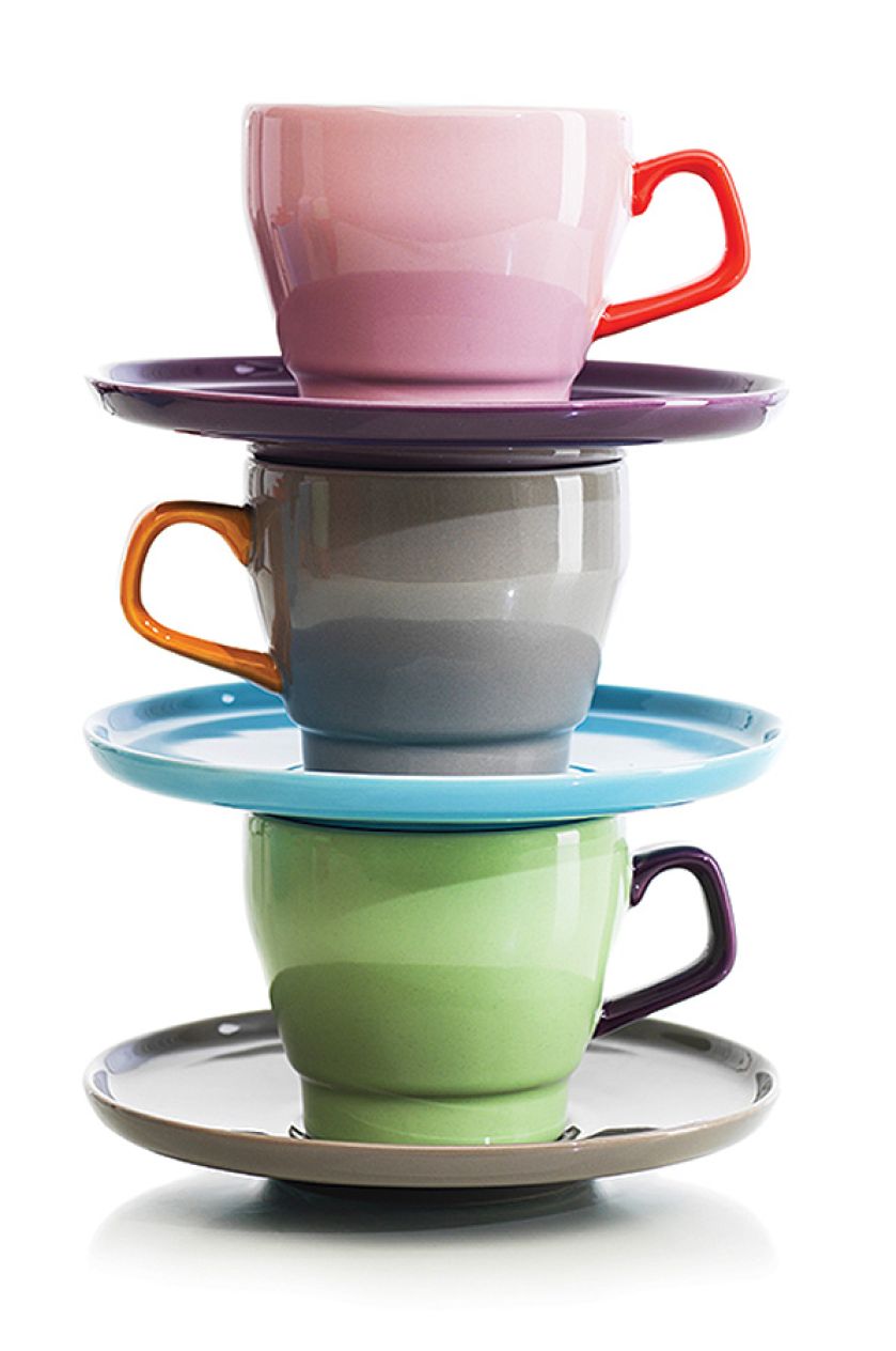 Bazylia.pl: filiżanki z podstawkami POP, Sagaform, 59,90 zł/szt.