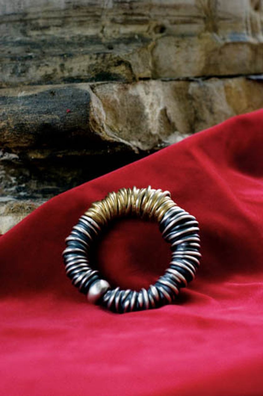 Bransoleta - Ala i Kuba Wyganowscy. Srebrne rurki i sznurki