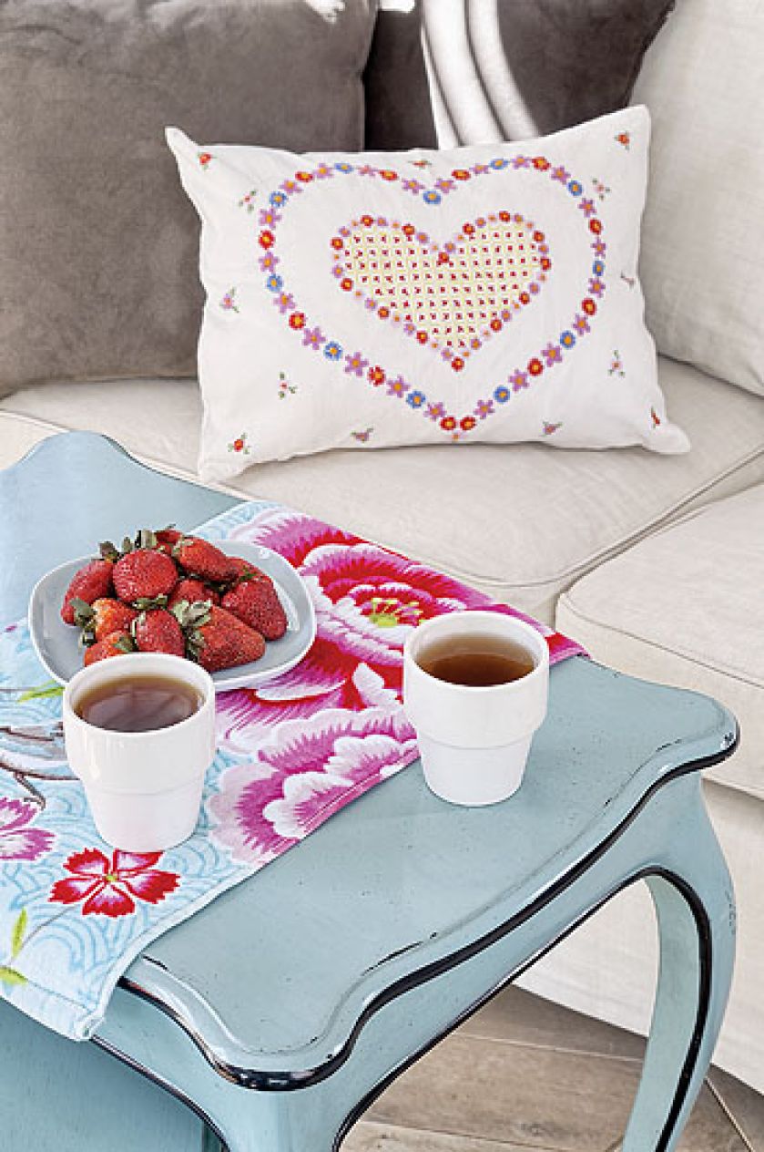 Gdzie tylko spojrzeć, tam gałgankowe robótki.