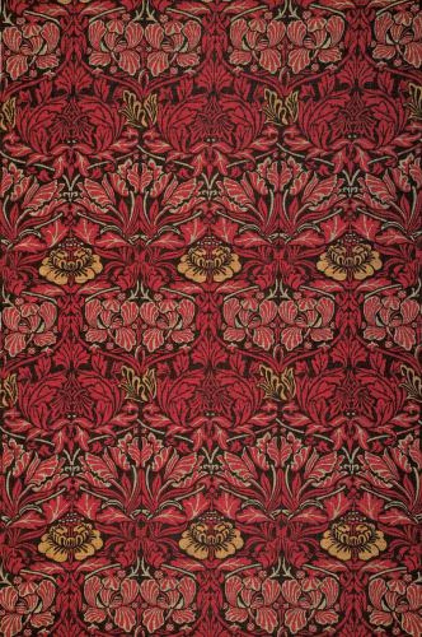 Replika tkaniny zaprojektowanej dla królowej Wiktorii do Windsoru, Morris Co. GALERIA WNĘTRZE