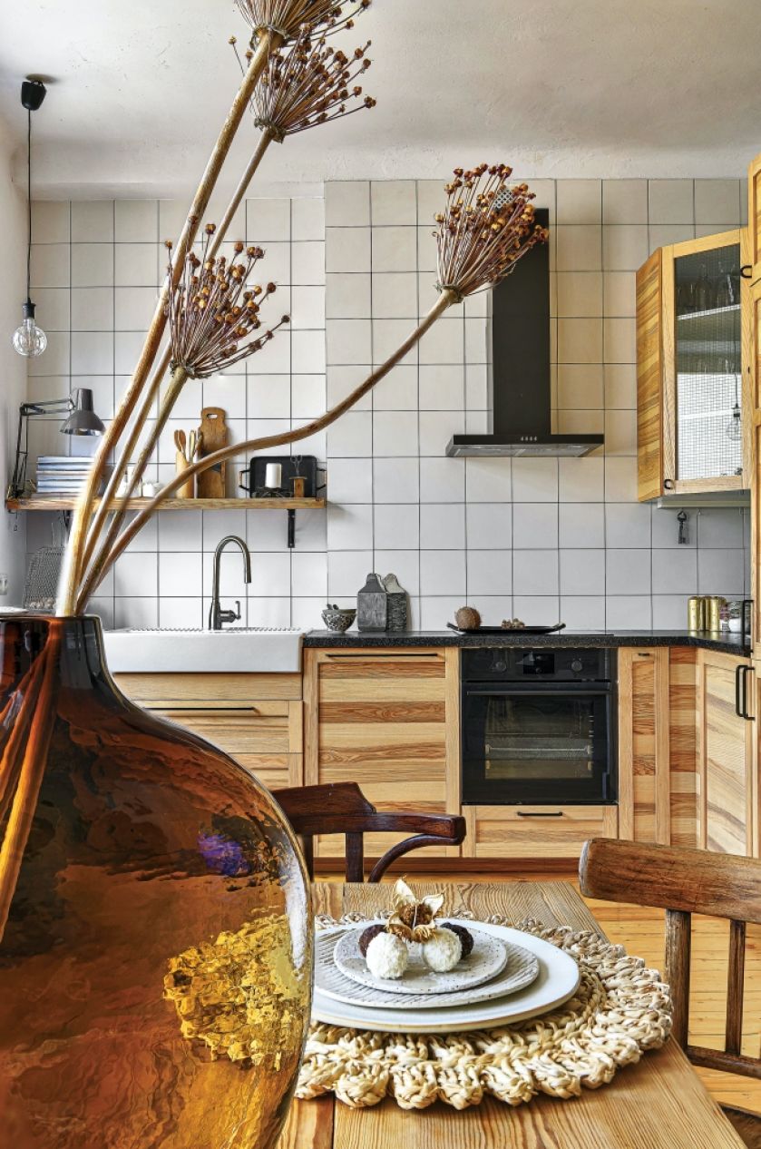 szafki kuchenne w kolorze drewna