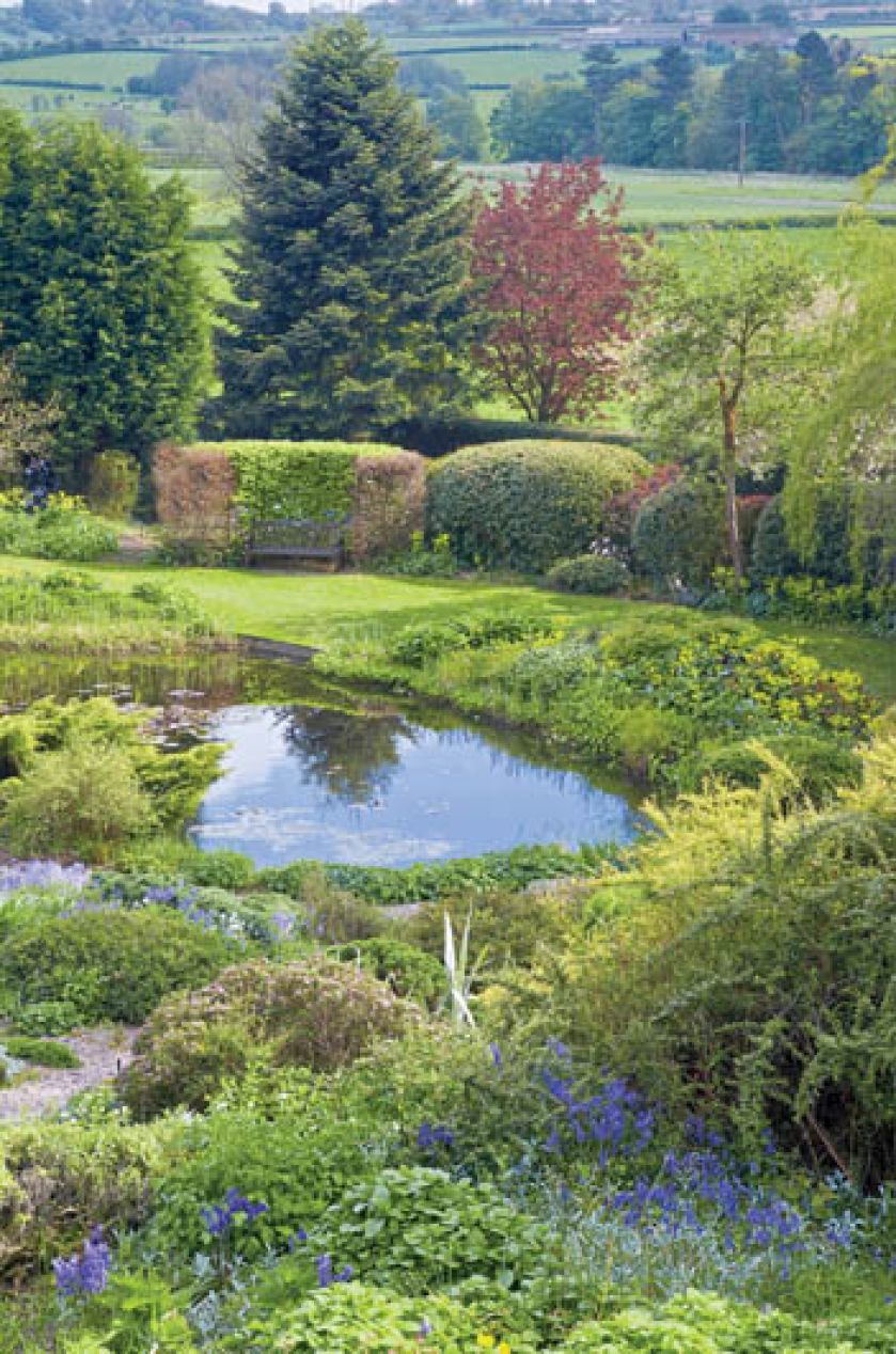 Druga, znacznie bardziej malownicza, część ogrodu to Hillside Garden.
