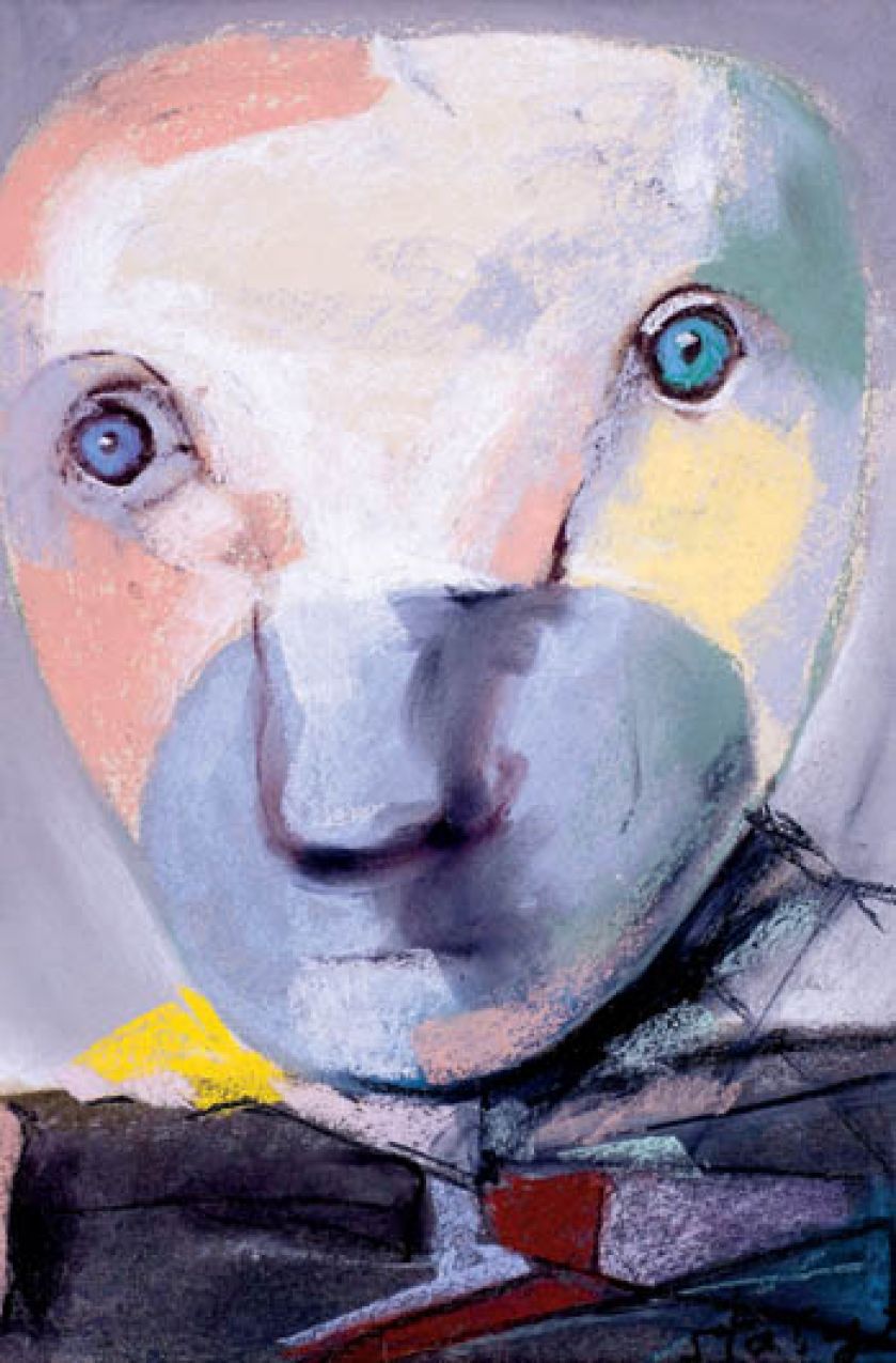 Stasys Eidrigevicius, Claim , 1992 r., Ostoya