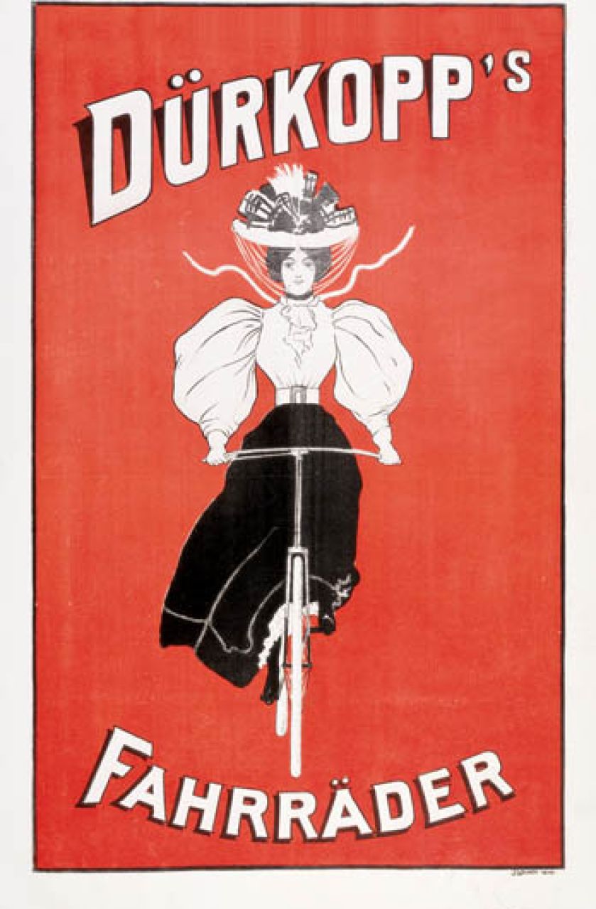 Austriacki plakat reklamujący kolarstwo, 1900 r. Fot. East News
