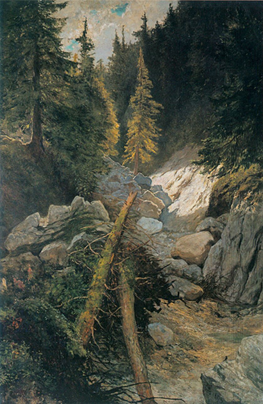 Wyschnięty potok w Tatrach , 1893 r., Warszawa, Muzeum Narodowe