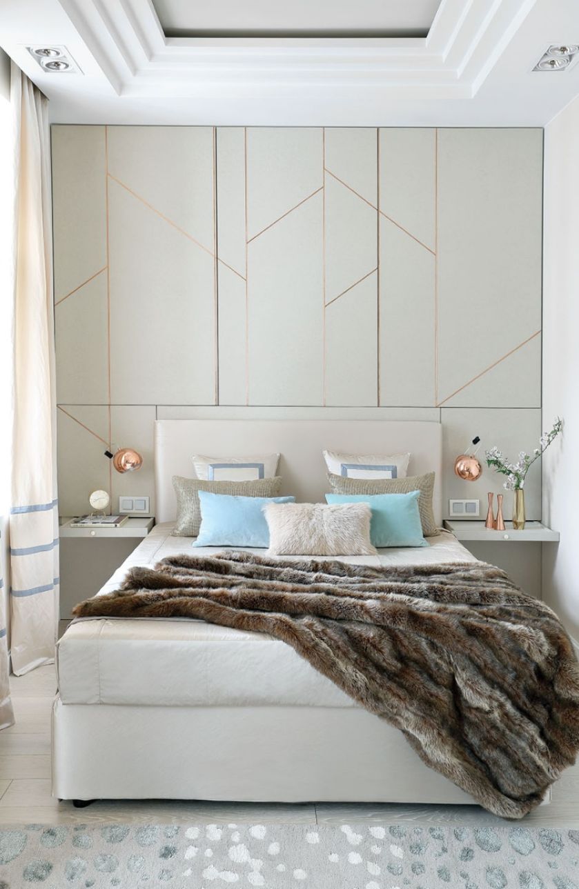 nowoczesna sypialnia glamour