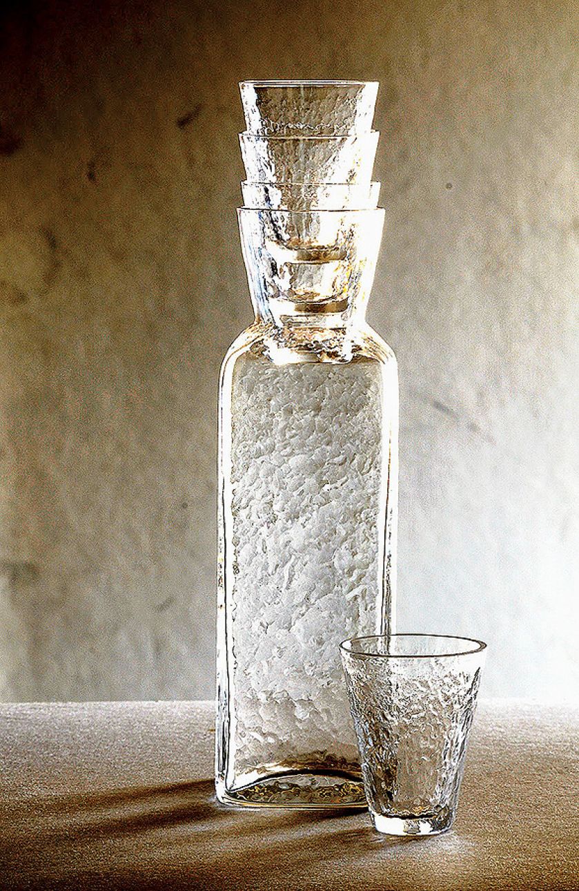 Komplet ze szkła hartowanego. Do wódeczki