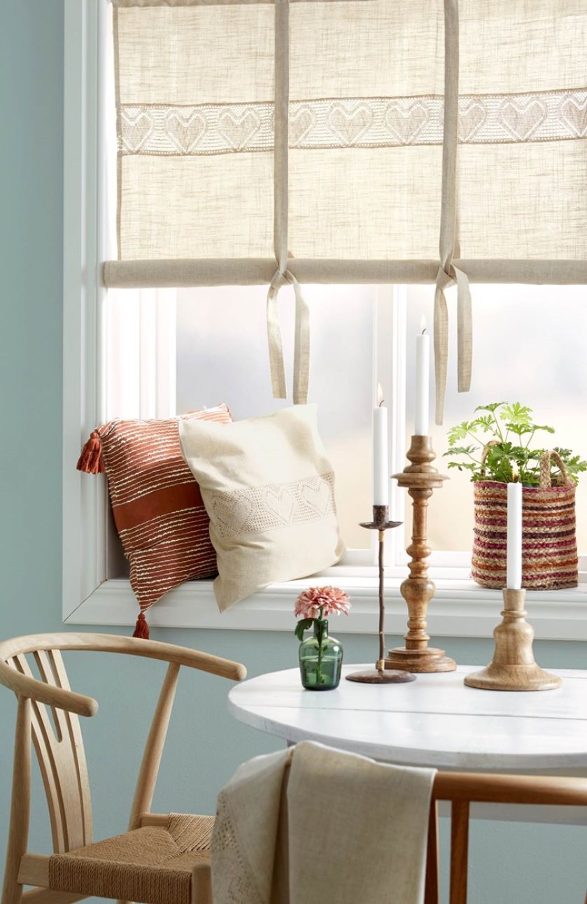 przytulne dekoracje parapetów