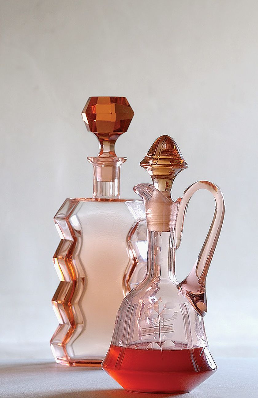 Szkło barwione i trawione. Do wódeczki