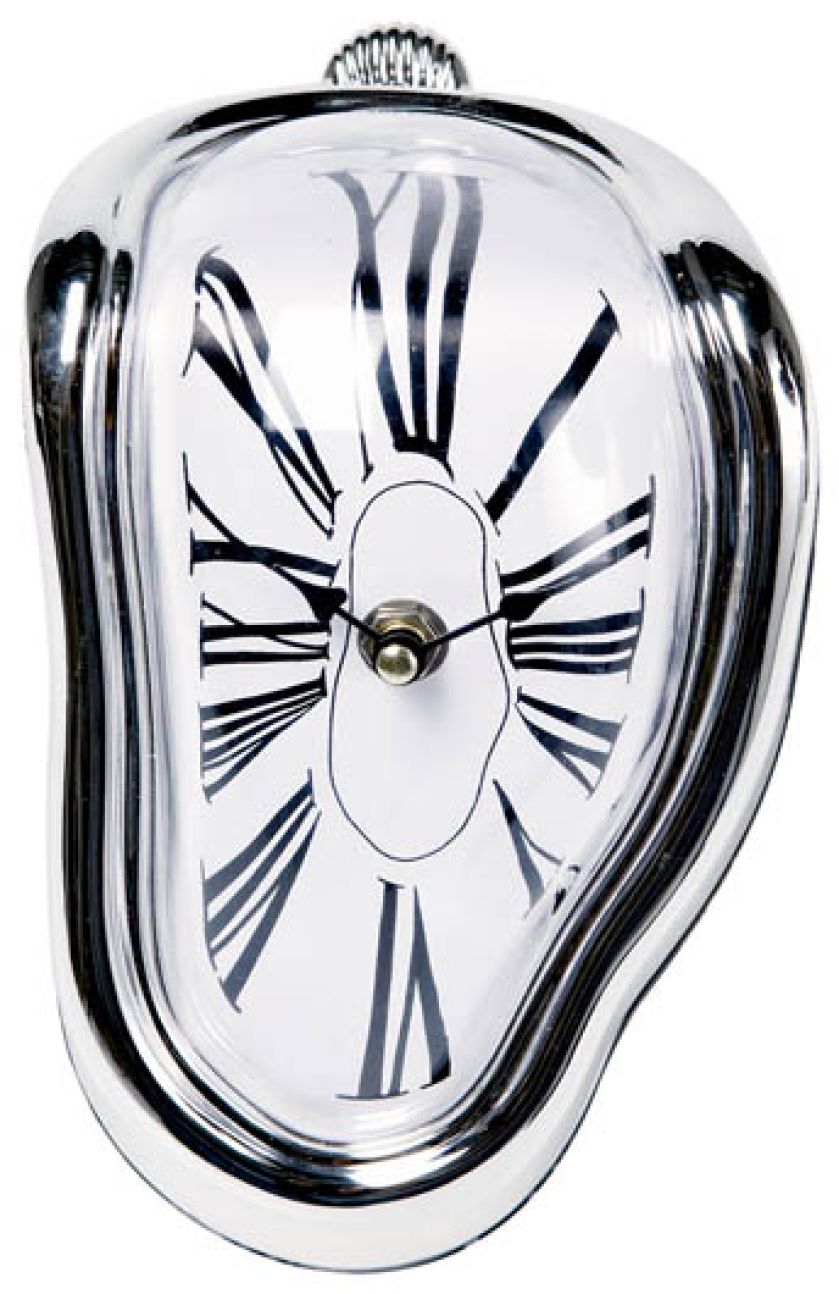 Jak z obrazu Dalego - zegar Salvador firmy Kare Design kupimy za 64 zł. CZERWONA MASZYNA