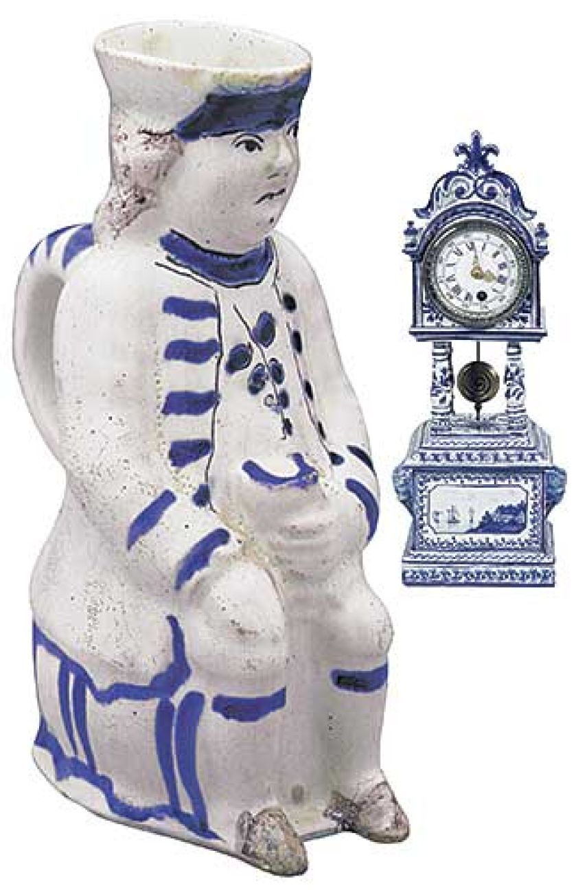 Zegar kominkowy portykowy, Holandia, XIX/XX w., cw i cs 2500 zł, REMPEX. Solniczka, Luksemberg, XVIII w.