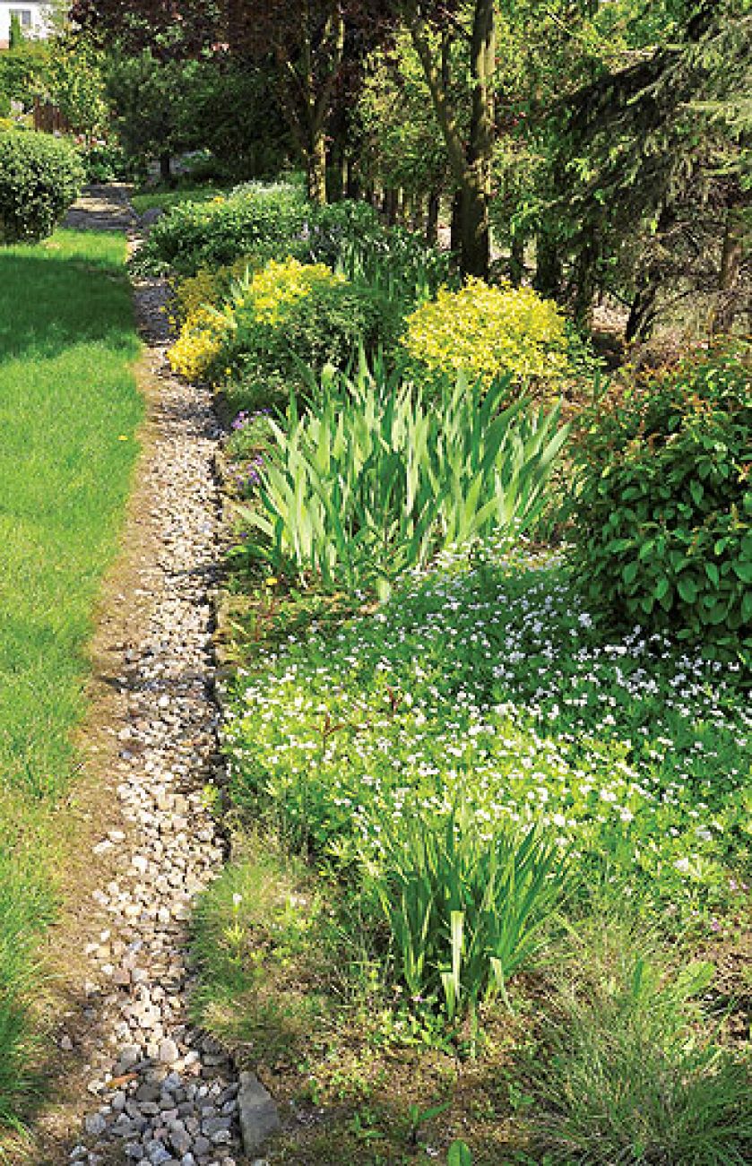Wszystkie ścieżki ułożone są z kamieni.