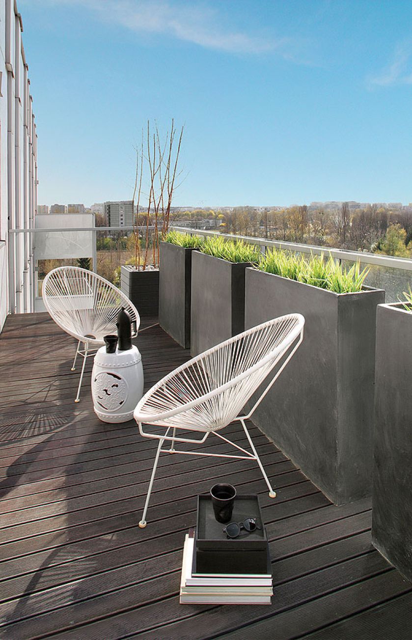 Z każdej strony tarasu jest inny widok.