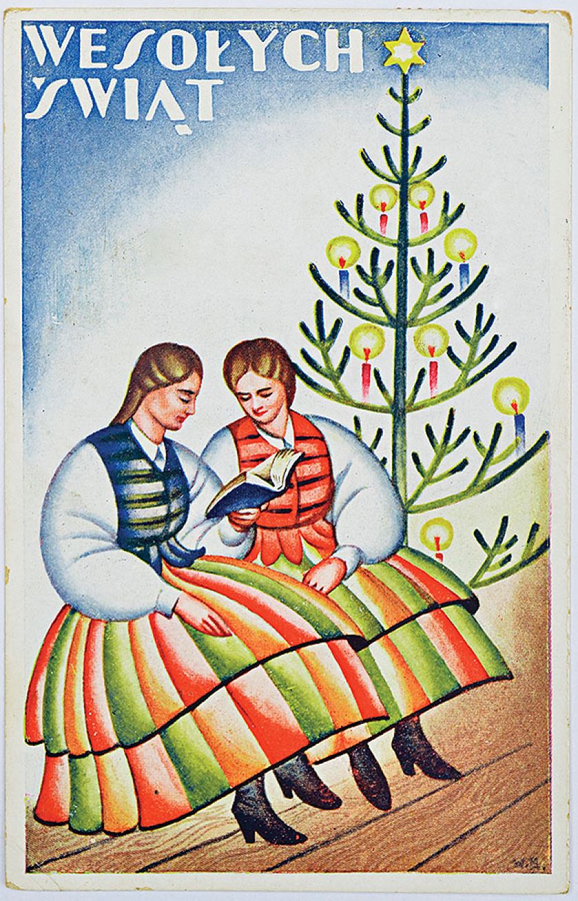 Wacław Boratyński, pocztówka w stylu art deco.